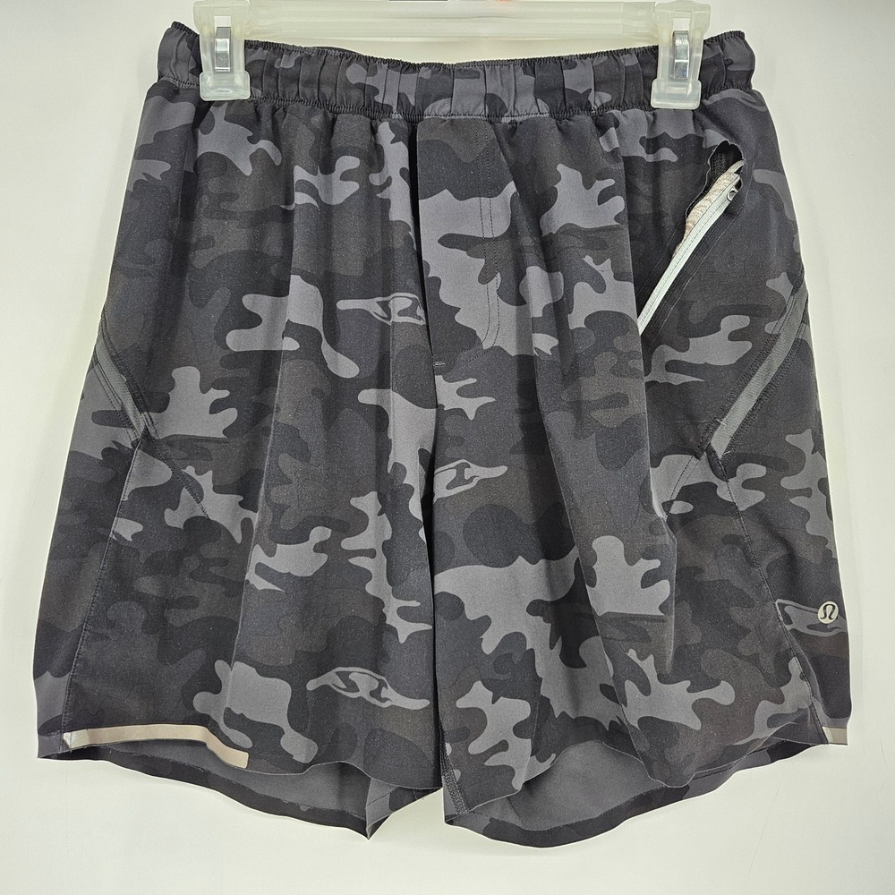 Lululemon Shorts Mens Medium Surge Running Activewear Training Gym Camouflage